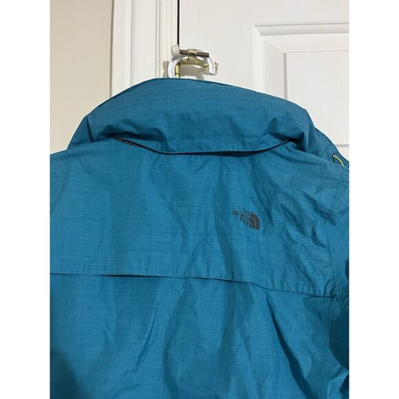 THE NORTH FACE Size S Nylon Hyvent Hooded Tibbedee Flamenco Blue Jacket EUC - Picture 3 of 12